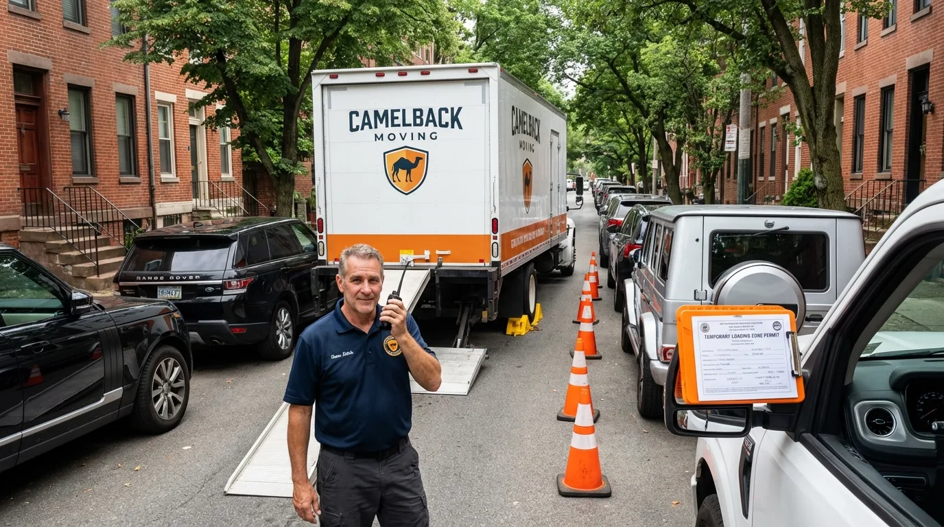 City street loading permit setup in West Dennis, MA